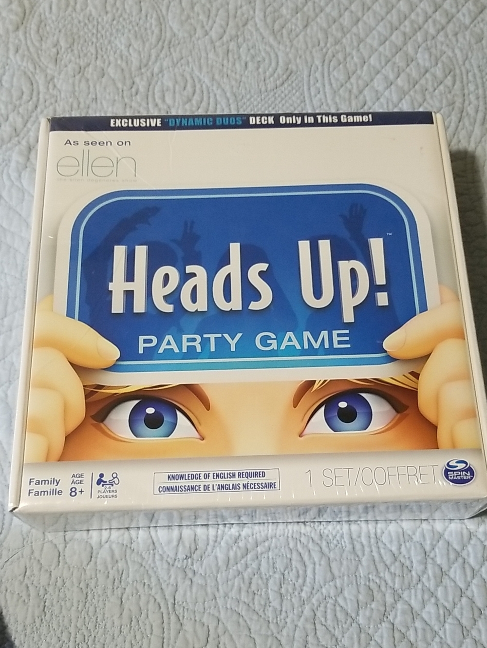 Heads Up! Party Game by Ellen 2-6 Players Ages 8+ New In Packaging